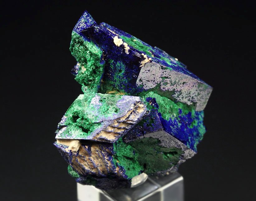 AZURITE, MALACHITE pseudomorph 