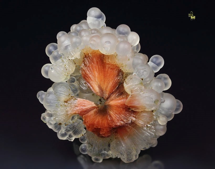 orange SCOLECITE, CHALCEDONY