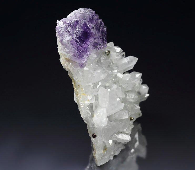 FLUORITE with PHANTOMS, QUARTZ, PYRITE