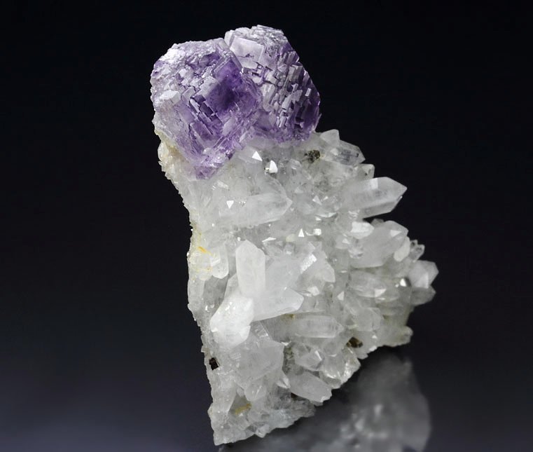 FLUORITE with PHANTOMS, QUARTZ, PYRITE