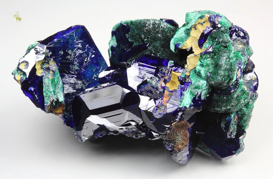 gemmy AZURITE, MALACHITE pseudomorph 