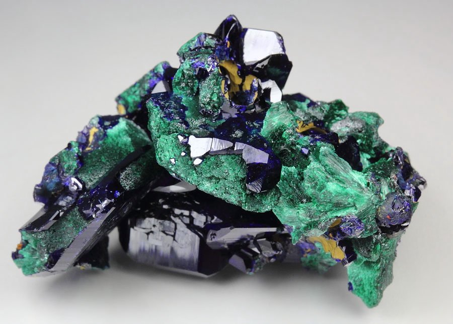 gemmy AZURITE, MALACHITE pseudomorph 