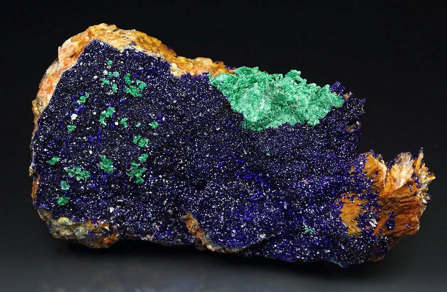 new find - AZURITE, BARYTE, FLUORITE, MALACHITE