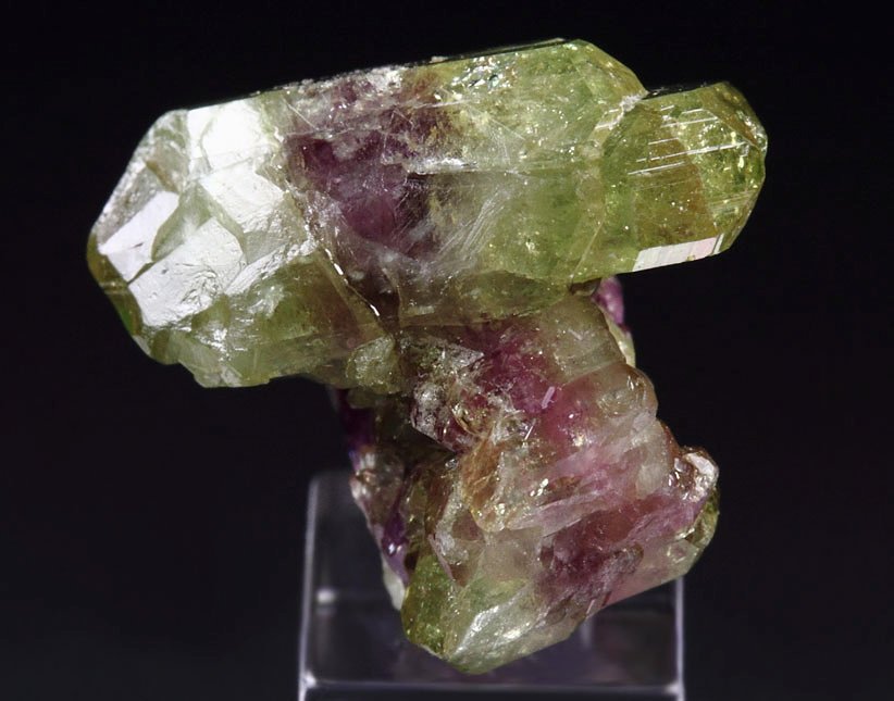 gem bi-terminated VESUVIANITE bi-color