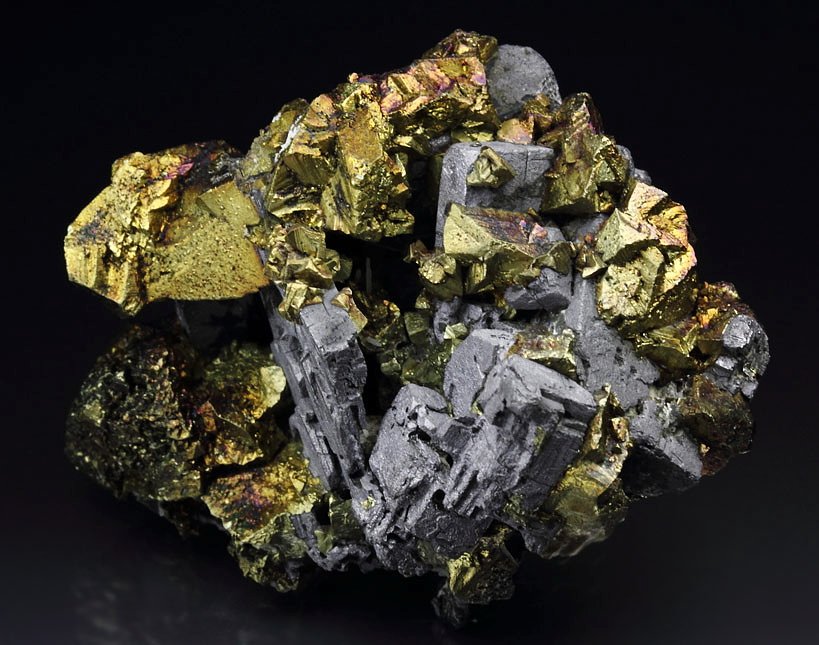 skeletal GALENA, CHALCOPYRITE