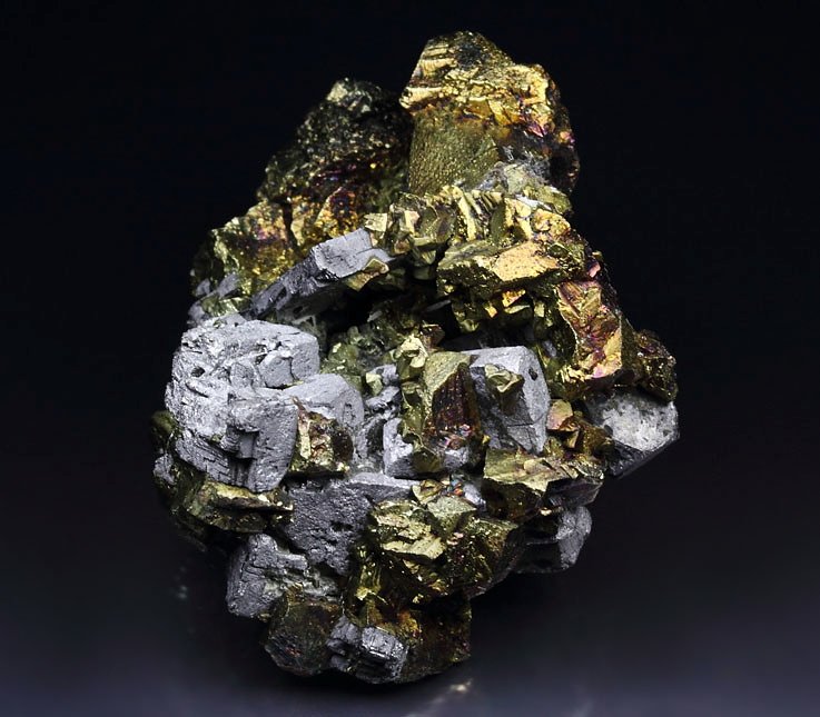 skeletal GALENA, CHALCOPYRITE