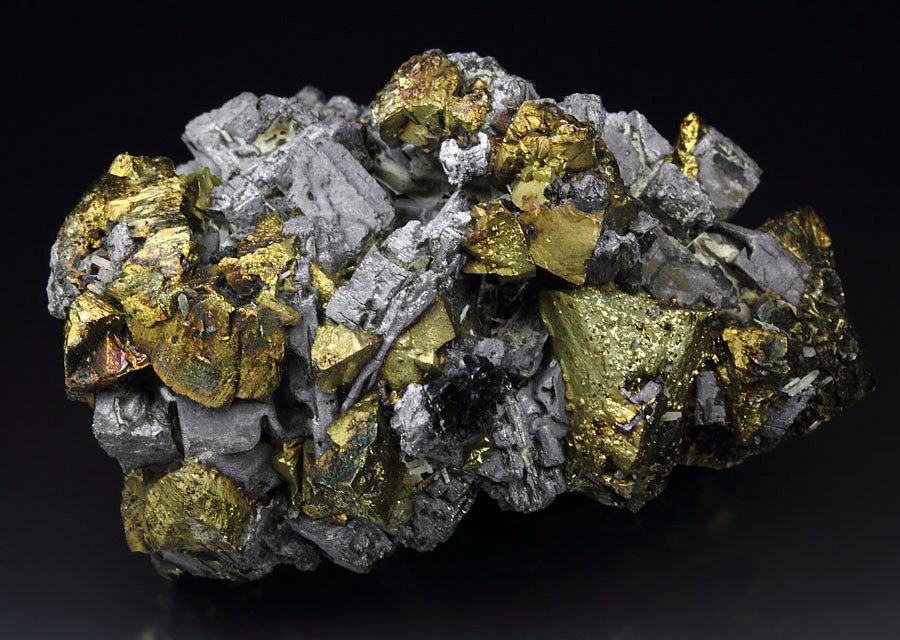 skeletal GALENA, CHALCOPYRITE