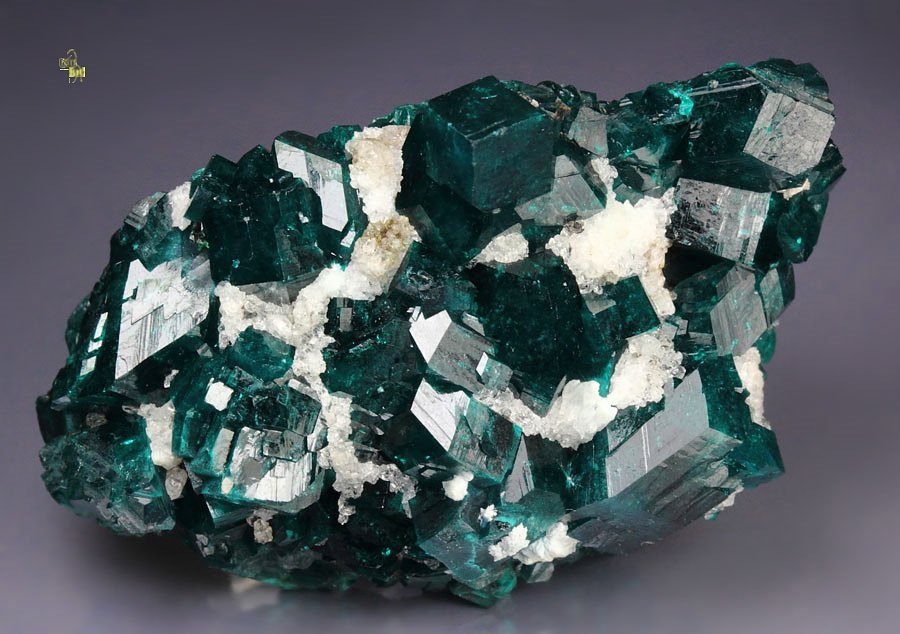 gemmy DIOPTASE, QUARTZ, CALCITE