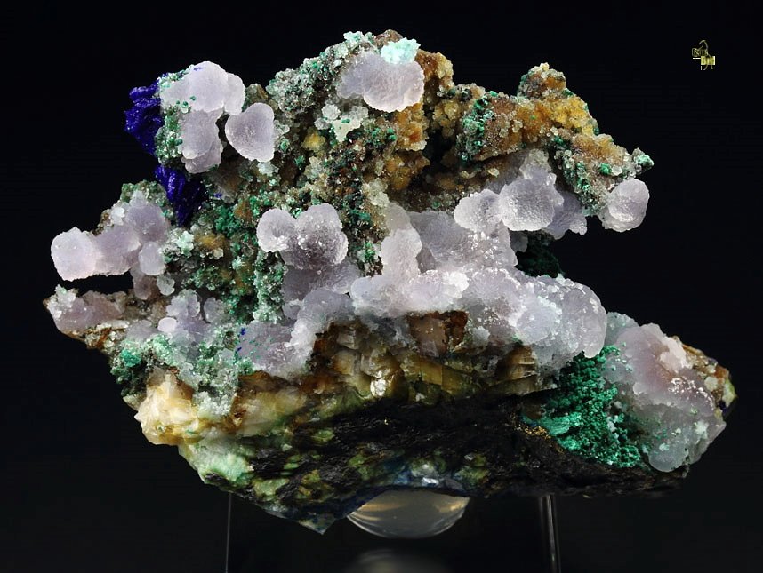 SMITHSONITE, MALACHITE, AZURITE, CHALCOPYRITE, DOLOMITE