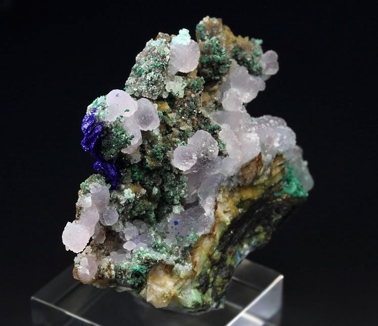 SMITHSONITE, MALACHITE, AZURITE, CHALCOPYRITE, DOLOMITE