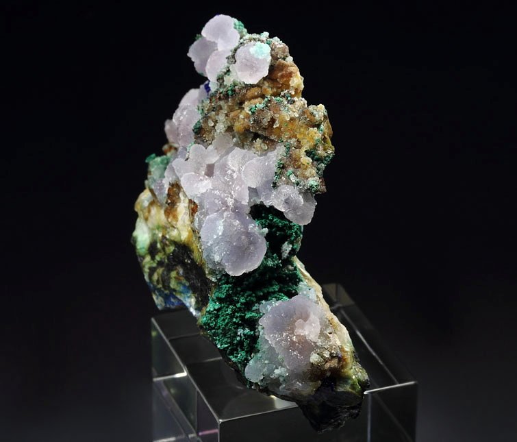 SMITHSONITE, MALACHITE, AZURITE, CHALCOPYRITE, DOLOMITE