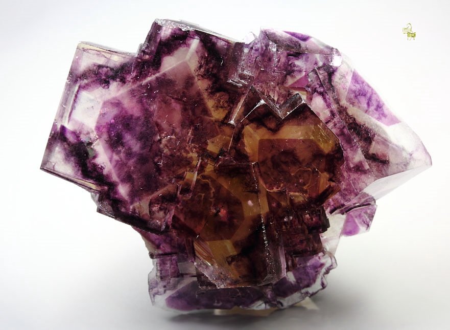 FLUORITE with purple PHANTOMS