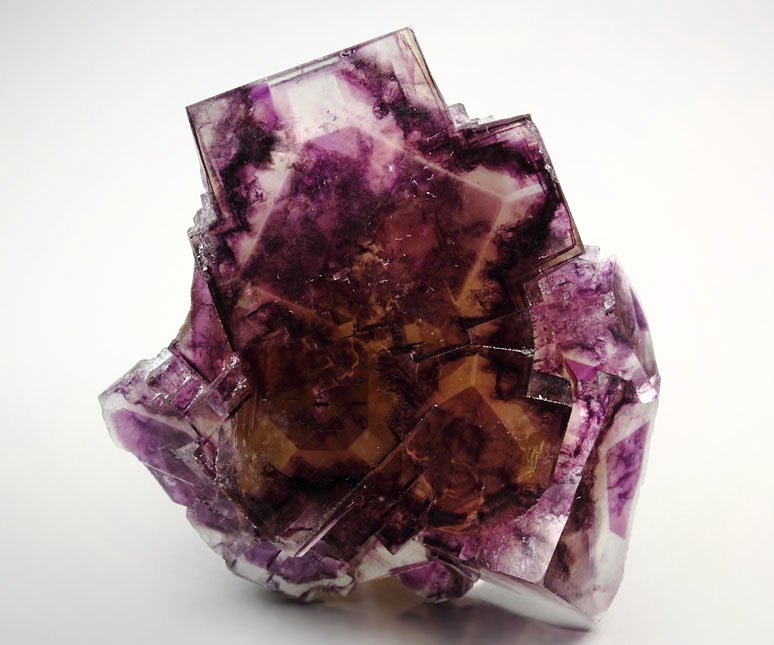 FLUORITE with purple PHANTOMS