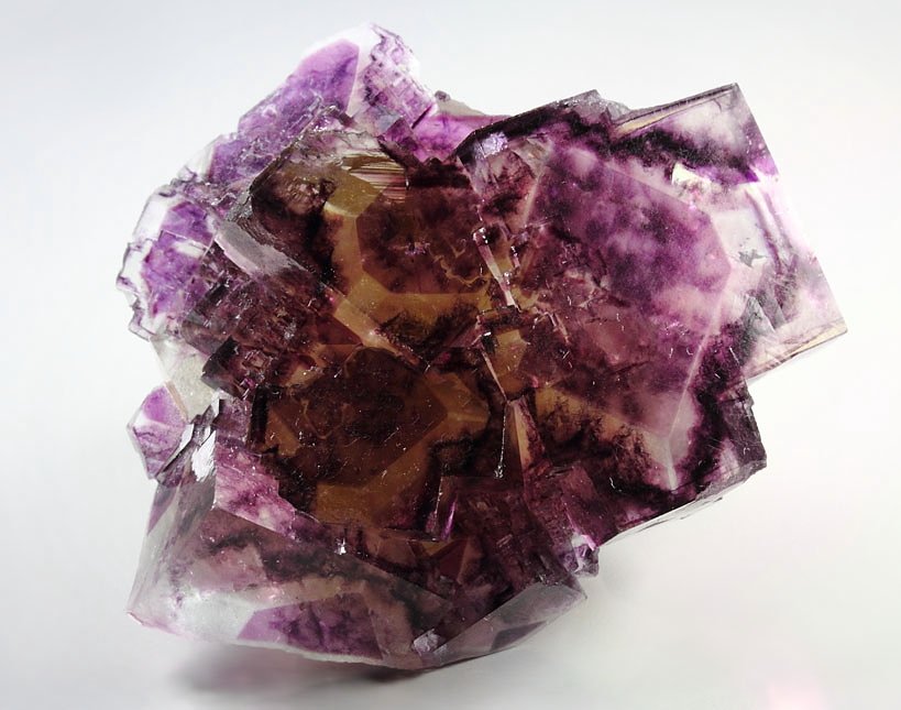 FLUORITE with purple PHANTOMS