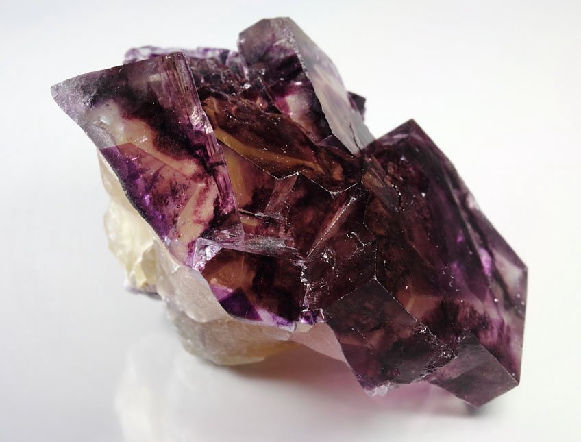 FLUORITE with purple PHANTOMS