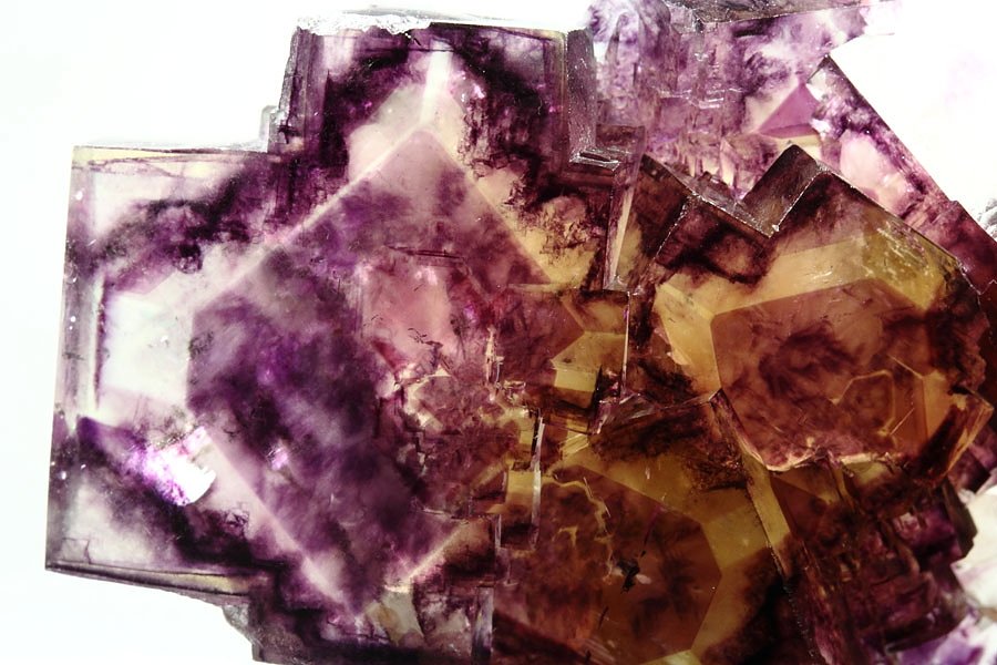 FLUORITE with purple PHANTOMS