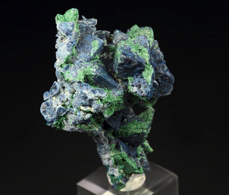 SHATTUCKITE pseudomorph after DIOPTASE, MALACHITE