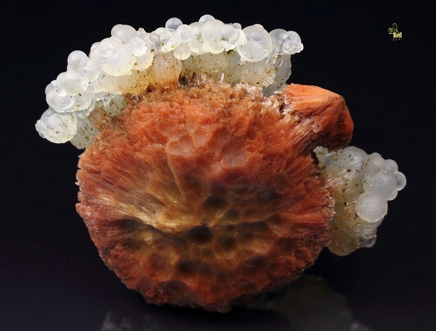 orange SCOLECITE, CHALCEDONY