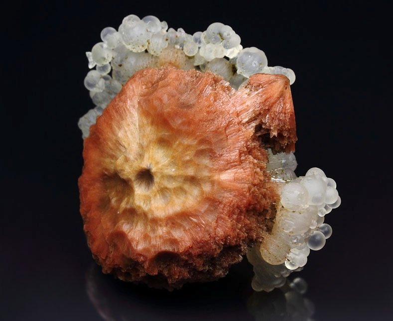 orange SCOLECITE, CHALCEDONY