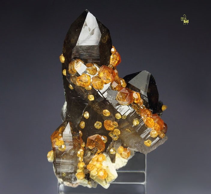 gem GARNET var. SPESSARTINE, QUARTZ var. SMOKY