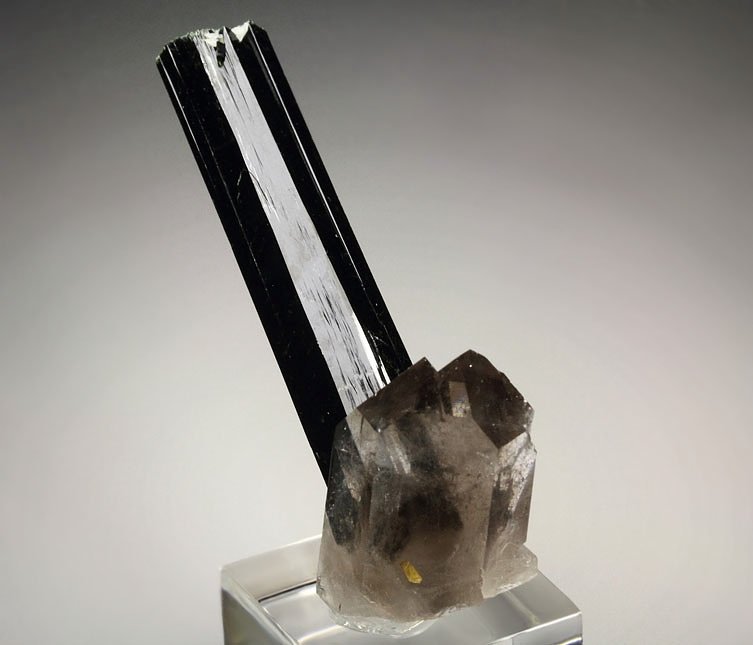 AEGIRINE, QUARTZ var. SMOKY, ZIRCON