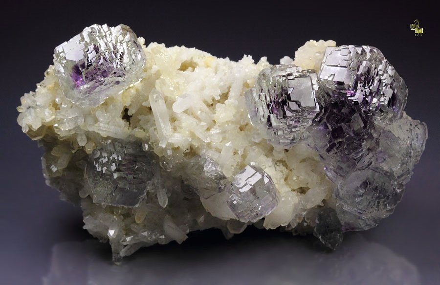 FLUORITE with PHANTOMS, CALCITE, QUARTZ