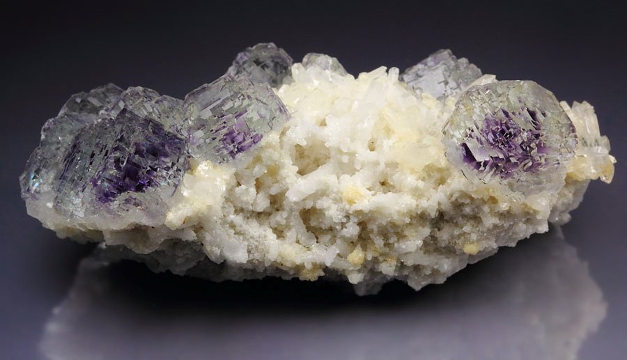 FLUORITE with PHANTOMS, CALCITE, QUARTZ