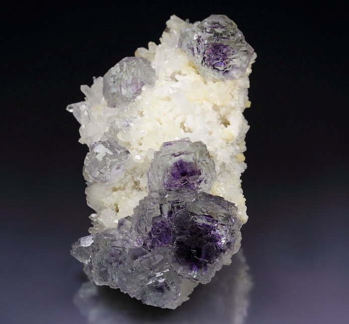 FLUORITE with PHANTOMS, CALCITE, QUARTZ