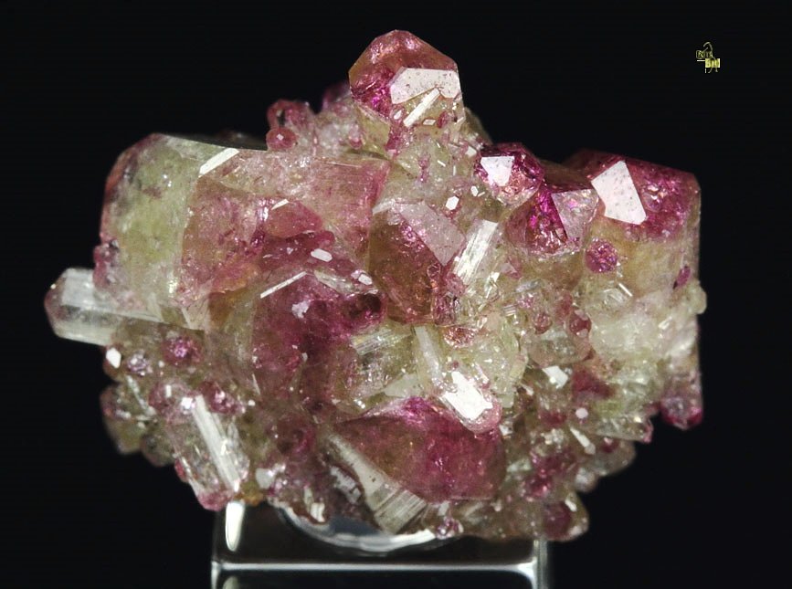 gem VESUVIANITE with RASPBERRY CAPS