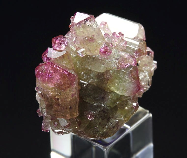 gem VESUVIANITE with RASPBERRY CAPS