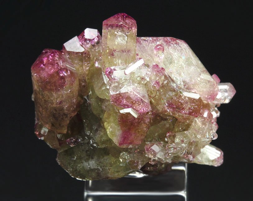 gem VESUVIANITE with RASPBERRY CAPS