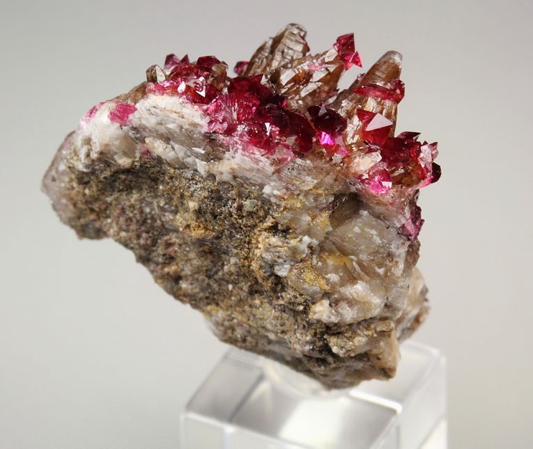 gem ROSELITE, CALCITE