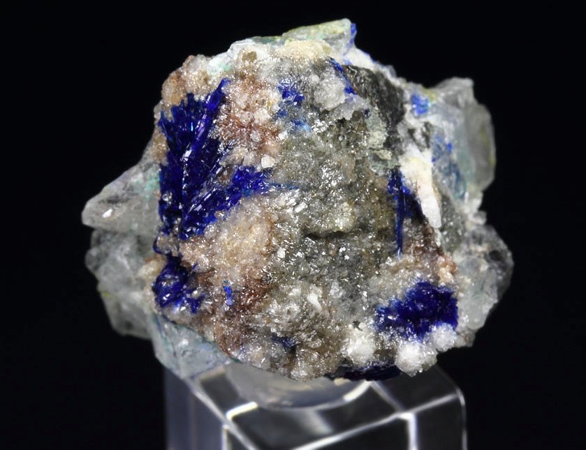 LINARITE, FLUORITE, GALENA, ANGLESITE, BROCHANTITE