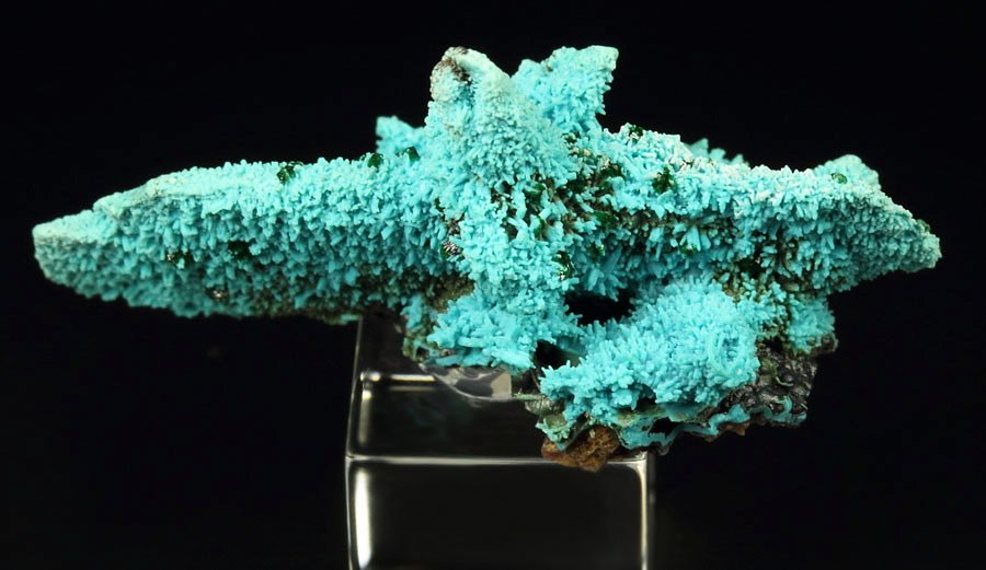 new find - AJOITE pseudomorph after AZURITE, after MALACHITE