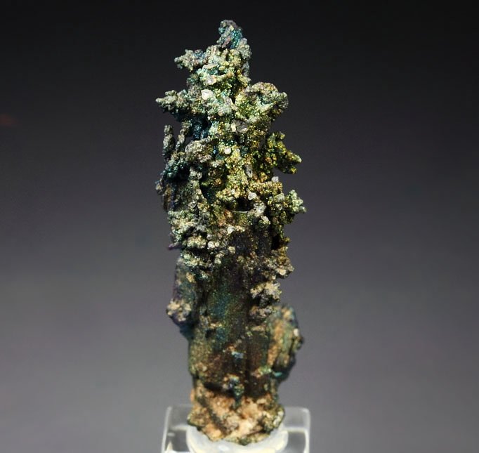 CHALCOCITE, DJURLEITE, iridescent CHALCOPYRITE