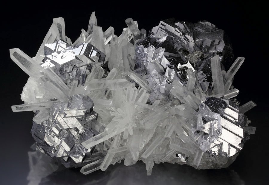 twinned GALENA, QUARTZ