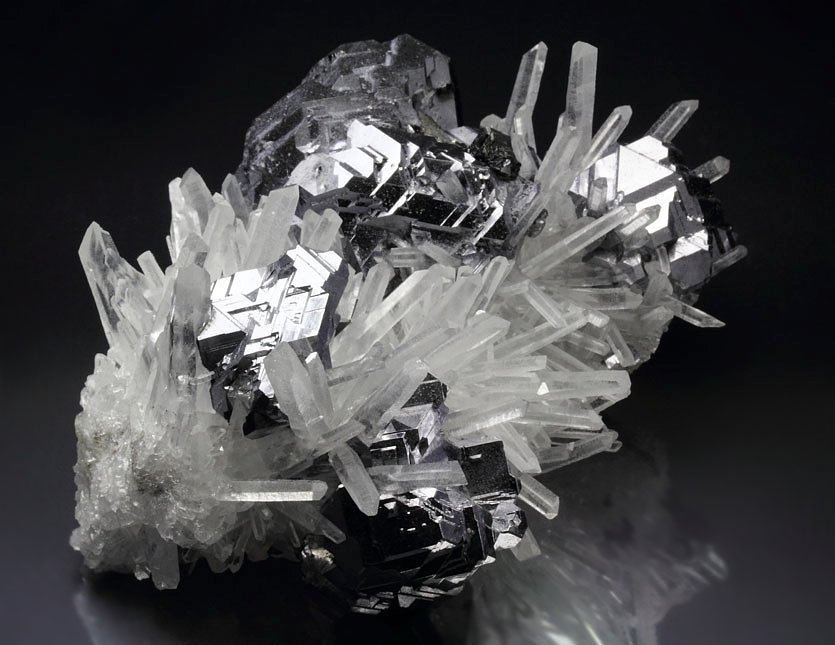 twinned GALENA, QUARTZ