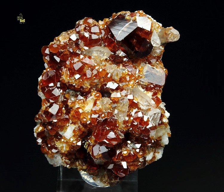 gem GARNET var. SPESSARTINE, QUARTZ