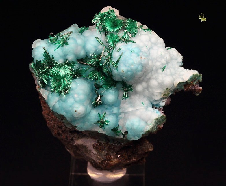 BROCHANTITE, CHALCEDONY, CHRYSOCOLLA