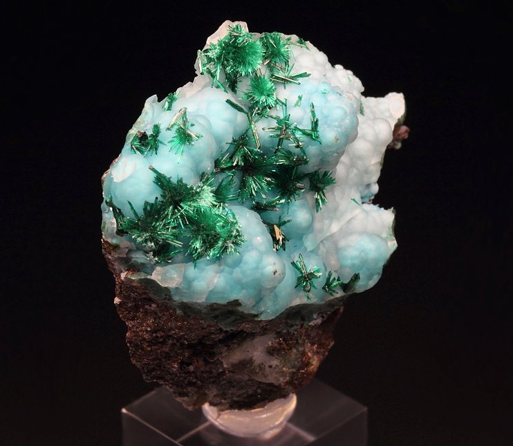 BROCHANTITE, CHALCEDONY, CHRYSOCOLLA