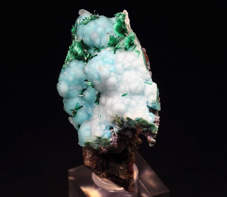 BROCHANTITE, CHALCEDONY, CHRYSOCOLLA