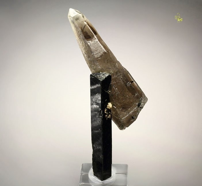 AEGIRINE, QUARTZ var. SMOKY