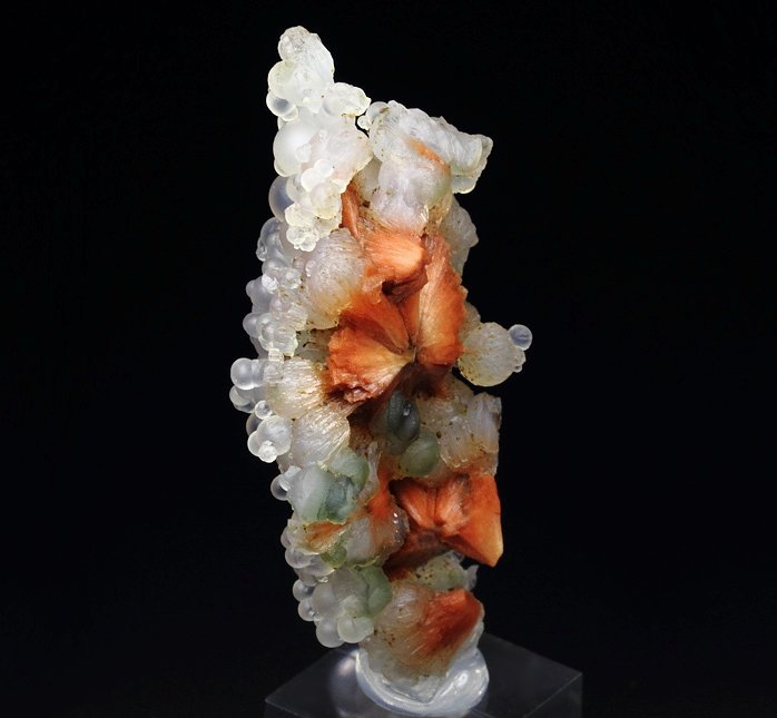 orange SCOLECITE, CHALCEDONY