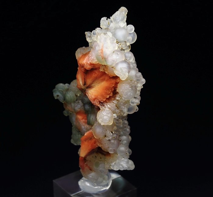 orange SCOLECITE, CHALCEDONY