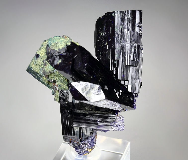 AZURITE, MALACHITE pseudomorph 