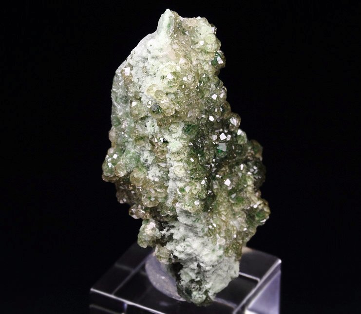 gem GARNET var. GROSSULAR with GREEN CHROMIAN PHANTOMS