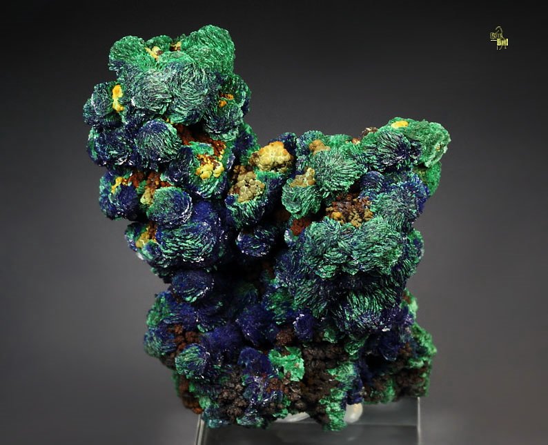 AZURITE, MALACHITE pseudomorph 