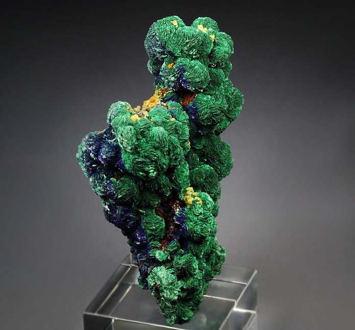 AZURITE, MALACHITE pseudomorph 