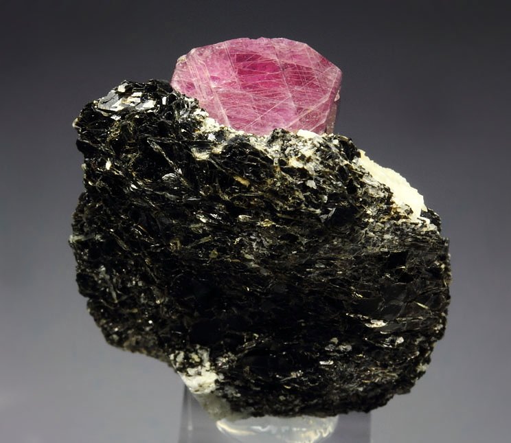 CORUNDUM var. RUBY, MUSCOVITE