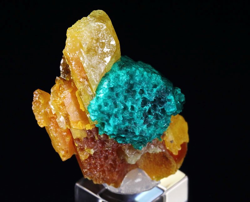 WULFENITE, DIOPTASE